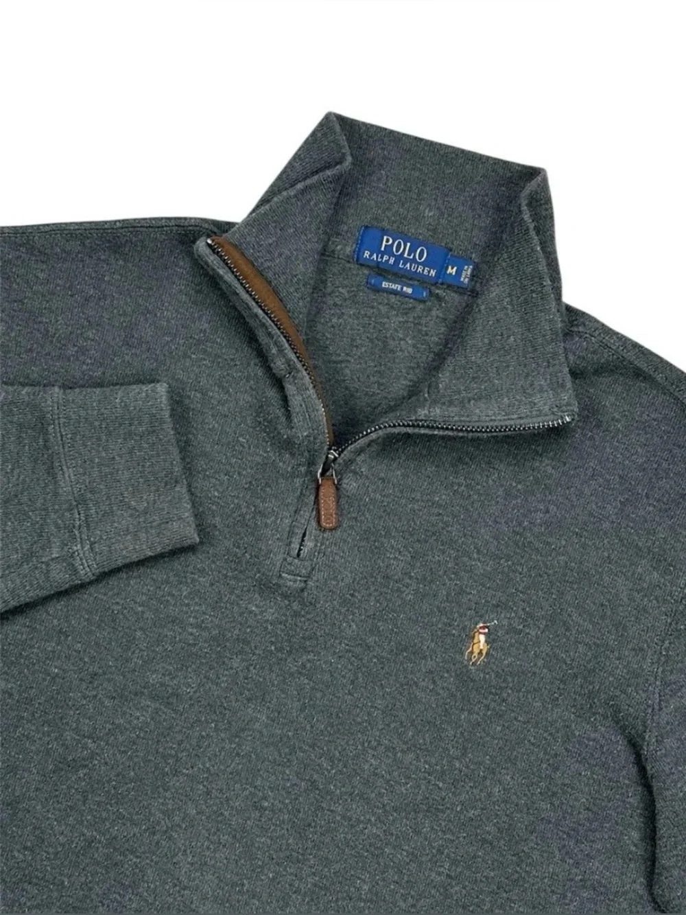 Ralph Lauren Estate Rib Quarter Zip Pullover Sweater